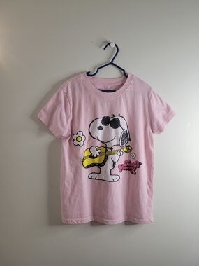 Peanuts Pink Snoopy Guitar Tee